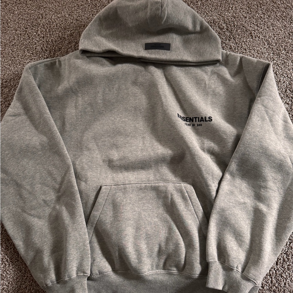 BRAND NEW Fear of God Essentials DARK Oatmeal Hoodie with tags and original bag